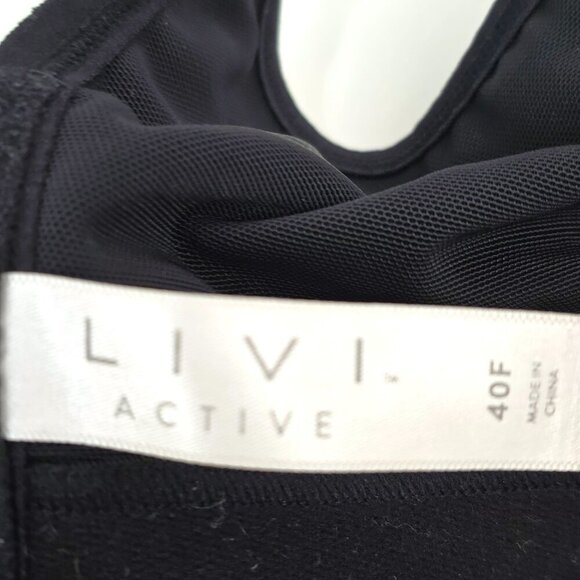 Cacique LIVI Active High-Impact Molded Underwired Sports Bra Black Gray - Picture 9 of 10